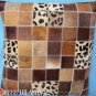 PL468 Cowhide Leather Hair-On PatchWork Cushion Pillow Cover