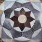 638 COWHIDE HAIR-ON LEATHER PATCHWORK RUG 48IN DIA