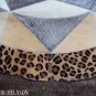 638 COWHIDE HAIR-ON LEATHER PATCHWORK RUG 48IN DIA