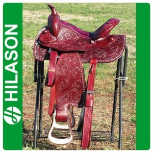 HILASON BARREL RACING TRAIL PLEASURE SADDLE 15 BRIDLE BREAST COLLAR ZERBA HAIRON
