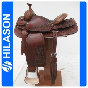 BH003 HILASON WESTERN ROPING RANCH TRAIL PLEASURE SADDLE 15 OSTRICH SEAT