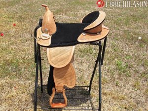 AW106 Hilason Treeless Western Trail Barrel Saddle 17