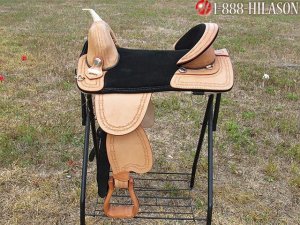 AW109 Hilason Treeless Western Trail Barrel Saddle 19
