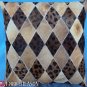 PL373 Cowhide Leather Hair-On PatchWork Cushion Pillow Cover