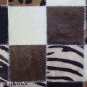 PL385 Cowhide Leather Hair-On PatchWork Cushion Pillow Cover