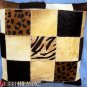PL389 Cowhide Leather Hair-On PatchWork Cushion Pillow Cover