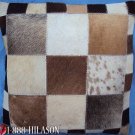 PL391 Cowhide Leather Hair-On PatchWork Cushion Pillow Cover