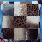 PL397 Cowhide Leather Hair-On PatchWork Cushion Pillow Cover