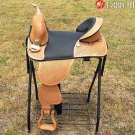 AW102 Hilason Treeless Western Trail Barrel Saddle 16
