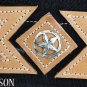 DP301 HILASON WESTERN NEW ZEALND WOOL SADDLE PAD BLANKET ZEBRA HAIR ON LEATHER