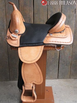 AW114 Hilason Treeless Western Trail Barrel Saddle 17