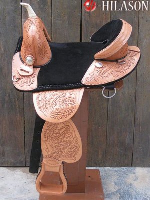 AW117 Hilason Treeless Western Trail Barrel Saddle 16