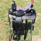 TO536BK Hilason Treeless Western Barrel Trail Saddle 14