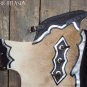 762 BULL RIDING NATURAL HAIR ON LEATHER RODEO CHAPS