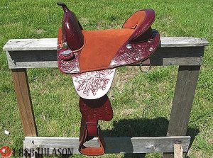 TW176 Hilason Treeless Western Barrel Trail Saddle 17