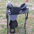 AW110BK Hilason Treeless Western Trail Barrel Saddle 16