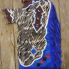 565 BULL RIDING ZEBRA HAIR ON LEATHER RODEO CHAPS