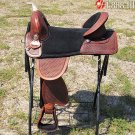 111M Hilason Treeless Western Trail Barrel Saddle 17