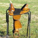 AW112ALB Hilason Treeless Western Trail Barrel Saddle 17