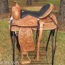 TO508 Hilason Treeless Western Barrel Trail Saddle 16