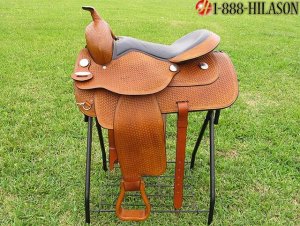 TO533 Hilason Treeless Western Barrel Trail Saddle 16