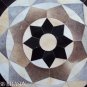 640 COWHIDE HAIR-ON LEATHER PATCHWORK RUG 48IN DIA