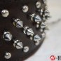 DC103 Brown Leather Spiked Studded Dog collar Sz- MED