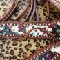 WESTERN TACK COW HIDE PRINT LEATHER BRIDLE BREAST COLLAR with REINS