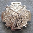 CN060F- 2 CROSS GUN SHOOTING CONCHOS BLING SILVER HEADSTALL TACK SADDLE COWGIRL