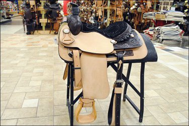 F-RS100 HILASON WESTERN RANCH COWBOY ROPING SADDLE 15.5