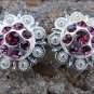 CN013F- 8 FUCHSIA RHINESTONE BERRY CONCHOS CRYSTALS HEADSTALL TACK COWGIRL