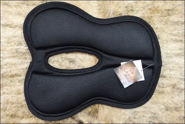 F-TA350 HILASON ENGLISH BLACK WITHER RELIEF ANTI-SLIP W/ MEMORY FOAM SADDLE PAD