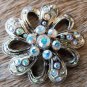 CN036F- 2 AB RHINESTONE FLORAL CONCHOS CRYSTALS HEADSTALL TACK BLING COWGIRL