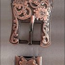 CN054F- ONE PIECE COPPER BUCKLE SET - 1.5 INCH