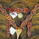 HEADSTALL WESTERN RHINESTONE ZEBRA HAIR ON LEATHER HORSE BREAST COLLAR N0S
