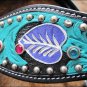 WESTERN LEATHER HAND TOOLED HAND PAINTED HORSE BRIDLE HEADSTALL 218HS
