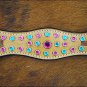 NEW  WESTERN LEATHER HORSE BREAST COLLAR TACK HAND TOOL HAND PAINT RHINESTONE -S