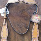 F-PA376-HS HILASON WESTERN LEATHER HORSE TACK BRIDLE HEADSTALL RHINESTONES