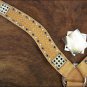 NEW HILASON WESTERN TACK HAND TOOL LEATHER HORSE BREAST COLLAR W/ CONCHO -S
