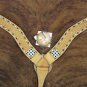 NEW HILASON WESTERN TACK HAND TOOL LEATHER HORSE BREAST COLLAR W/ CONCHO -S