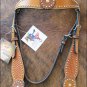 F-PA384-HS HILASON WESTERN LEATHER HAND TOOLED HORSE TACK BRIDLE HEADSTALL