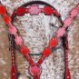 HILASON LEATHER HORSE BRIDLE HEADSTALL BREAST COLLAR WESTERN TACK MAHOGANY 308MS