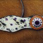 HILASON HAIR ON COWHIDE LEATHER BRIDLE HEADSTALL WESTERN HORSE TACK W/ CONCHOS
