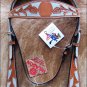 F-PA315-HS HILASON WESTERN HAND PAINTED INLAY LEATHER HORSE BRIDLE HEADSTALL N03