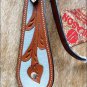 F-PA315-HS HILASON WESTERN HAND PAINTED INLAY LEATHER HORSE BRIDLE HEADSTALL N03