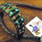 WESTERN ZEBRA HAIR ON LEATHER ONE EAR HORSE HEADSTALL BREAST COLLAR CRYSTALS S00