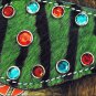 WESTERN ZEBRA HAIR ON LEATHER ONE EAR HORSE HEADSTALL BREAST COLLAR CRYSTALS S00