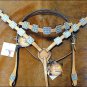 NEW HILASON LEATHER HORSE BRIDLE HEADSTALL BREAST COLLAR WESTERN TACK W/ CONCHO