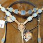 NEW HILASON LEATHER HORSE BRIDLE HEADSTALL BREAST COLLAR WESTERN TACK W/ CONCHO