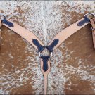NEW HILASON COWHIDE LEATHER HORSE BREAST COLLAR WESTERN TACK NATURAL 426BCS
